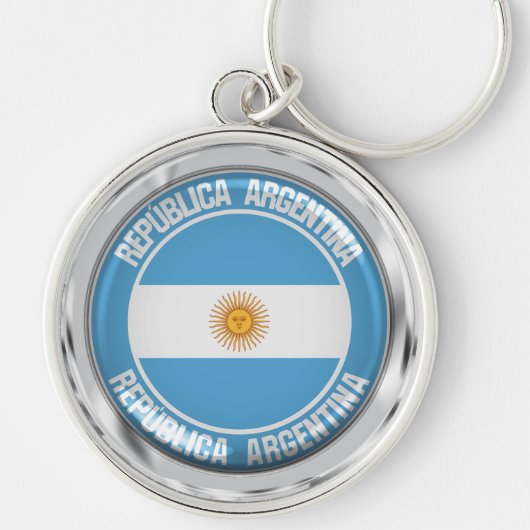 Argentina Round Emblem Sleutelhanger (Voorkant)
