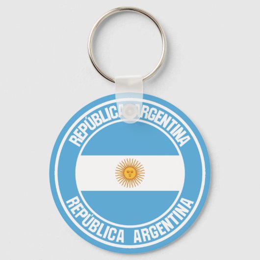 Argentina Round Emblem Sleutelhanger (Voorkant)