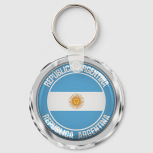 Argentina Round Emblem Sleutelhanger