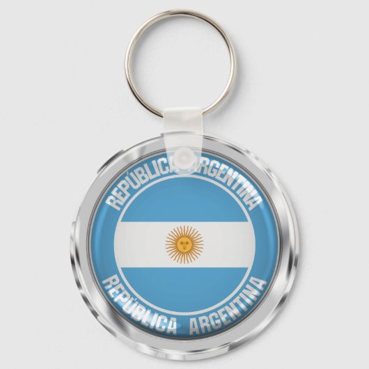 Argentina Round Emblem Sleutelhanger (Voorkant)