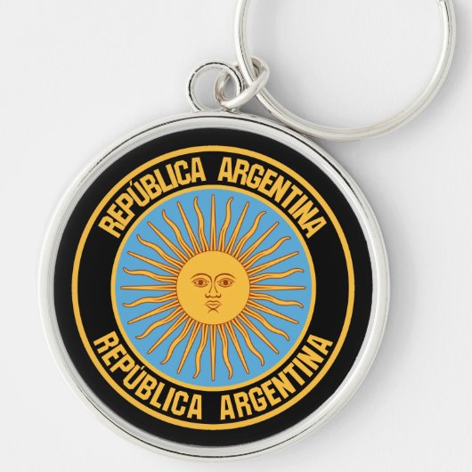Argentina Round Emblem Sleutelhanger (Voorkant)