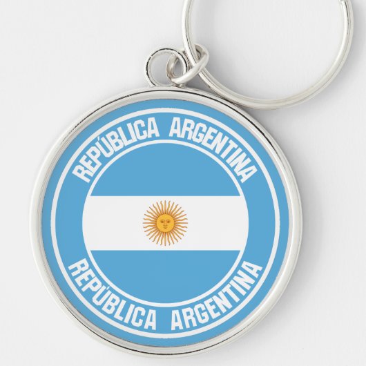 Argentina Round Emblem Sleutelhanger (Voorkant)