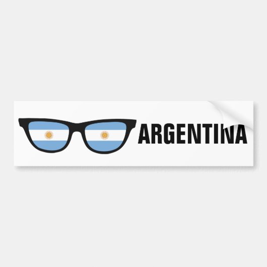 Argentina Shades aangepaste tekst en kleurenbumper Bumpersticker (Voorkant)