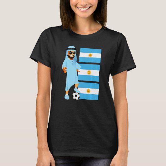 Argentina Sheik Argentina Flag Soccer T-shirt (Voorkant)