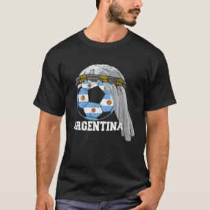 ARGENTINA Soccer 2022 Flag Ball Arab Keffiyeh Foot T-shirt