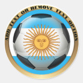 Argentina Soccer Ball Sports Ronde Sticker (Voorkant)