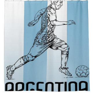 Argentina Soccer Blanket Douchegordijn
