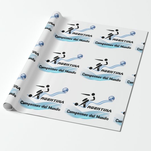 Argentina Soccer Cadeaupapier (Uitgerold)