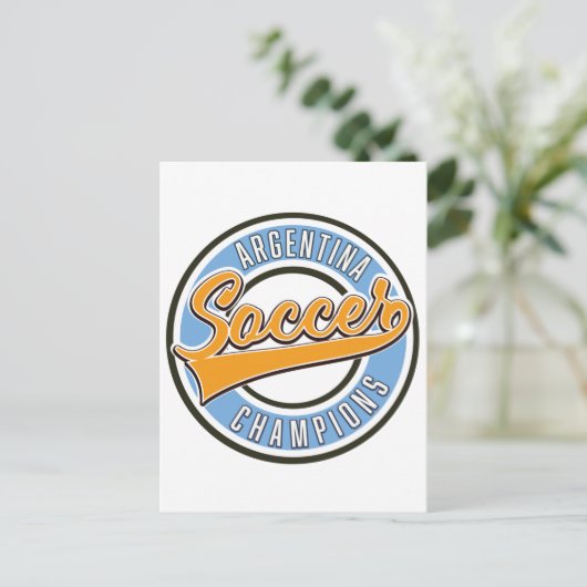 Argentina Soccer Champions Briefkaart (Staand voorkant)