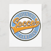 Argentina Soccer Champions Briefkaart (Voorkant)