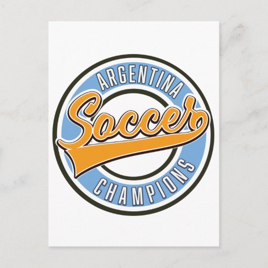 Argentina Soccer Champions Briefkaart (Voorkant)