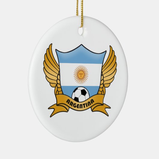 Argentina Soccer Circle Ornament (Rechts)