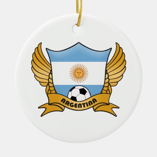 Argentina Soccer Circle Ornament (Voorkant)