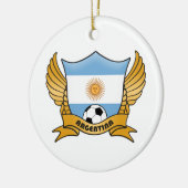 Argentina Soccer Circle Ornament (Links)