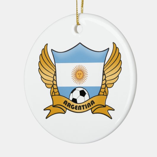 Argentina Soccer Circle Ornament (Links)