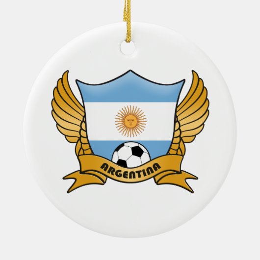 Argentina Soccer Circle Ornament (Achterkant)