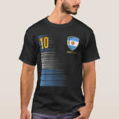 Argentina Soccer Fans Jersey Argentijnse Vlag T-shirt (Voorkant)