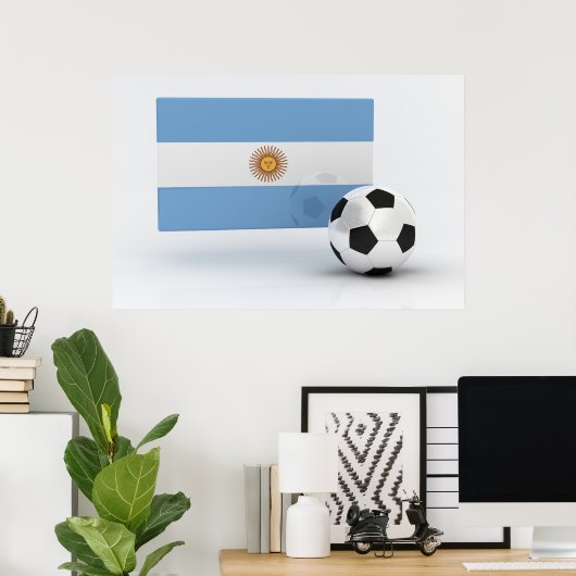 Argentina Soccer Poster (Thuiskantoor)
