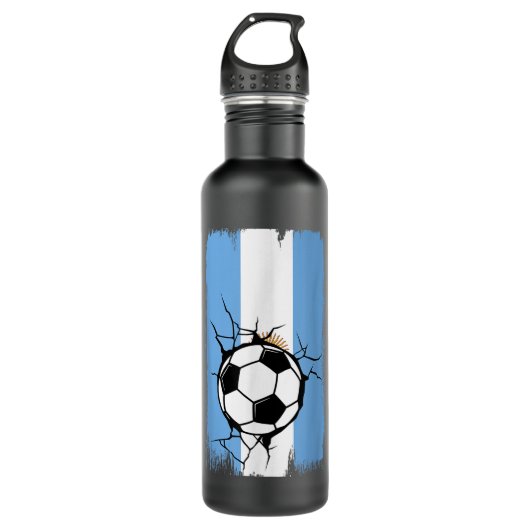 Argentina Soccer Waterfles (Voorkant)