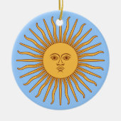 Argentina Sol de Mayo Keramisch Ornament (Voorkant)