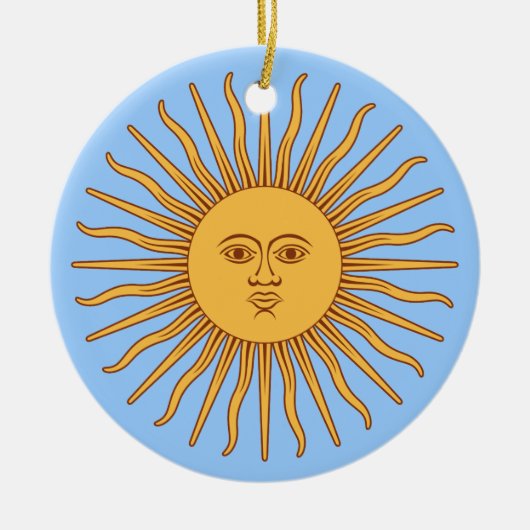 Argentina Sol de Mayo Keramisch Ornament (Voorkant)