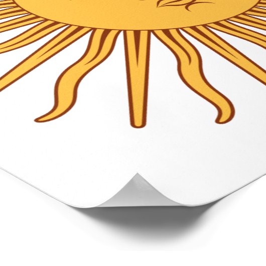 Argentina Sol de Mayo Poster (Hoek)