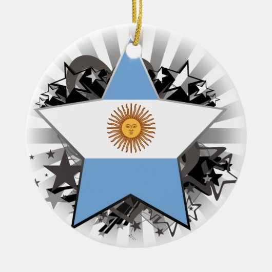 Argentina Star Keramisch Ornament (Voorkant)