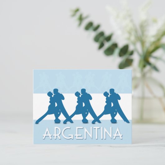 Argentina Tango briefkaart (Staand voorkant)