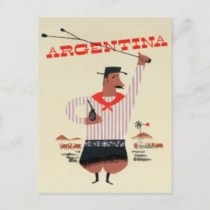 Argentina Vintage Travel Briefkaart