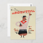 Argentina Vintage Travel Briefkaart (Voorkant / Achterkant)
