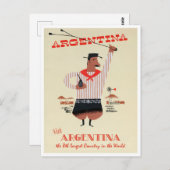 Argentina Vintage Travel Briefkaart (Voorkant / Achterkant)