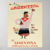 Argentina Vintage Travel Poster (Voorkant)