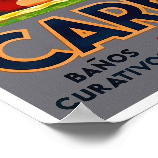 Argentina Vintage Travel Poster teruggezet (Hoek)