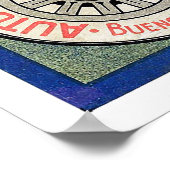 Argentina Vintage Travel Poster teruggezet (Hoek)