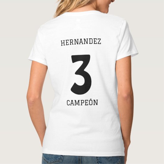ARGENTINA WIN CAMPEÓN CUSTOMIZE PERSONALISEERDE T- T-SHIRT (Achterkant)