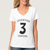 ARGENTINA WIN CAMPEÓN CUSTOMIZE PERSONALISEERDE T- T-SHIRT (Voorkant)
