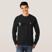 Argentine Chili Flag Argentinian Chilean Heartbeat T-shirt (Voorkant volledig)