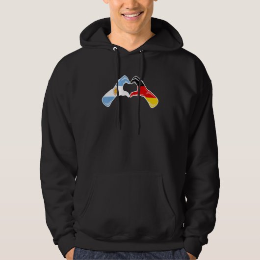 Argentine Germany Flag - Argentinian German Heart Hoodie (Voorkant)