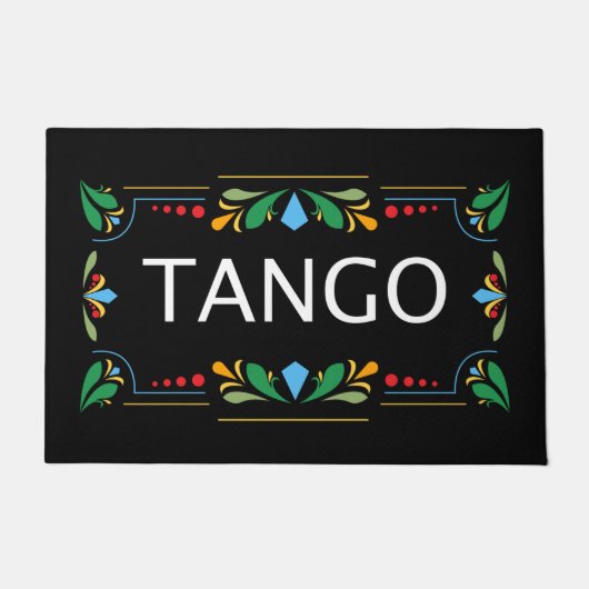 Argentine Tango Fileteado Porteno Geïnspireerd Deurmat (Voorkant)