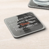 Argentine Tango vervoert me citaat Bier Onderzetter (Linkerzijde)