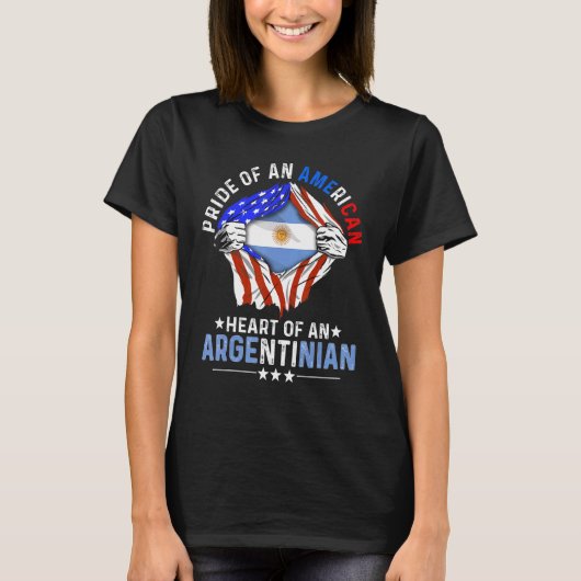 Argentinian American America Pride Foreign Argenti T-shirt (Voorkant)