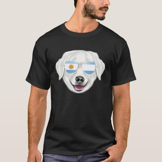 Argentinian Flag Kuvaszok Dog Argentina Pocket T-shirt (Voorkant)