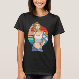 Argentinian Girl Argentina Flag Latino Pride Vinta T-shirt