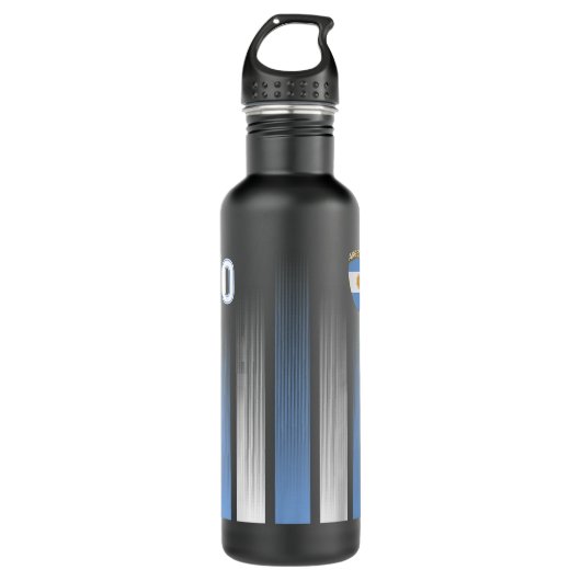 Argentinië 10 Soccer Jersey Argentina Football Fan Waterfles (Voorkant)