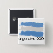 Argentinië 2010 vierkante button 5,1 cm (Voorkant /achterkant)