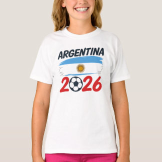 Argentinië 2026 Voetbalfan Design Vlagkleuren T-shirt