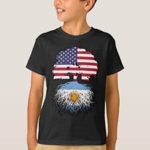 Argentinië - Amerikaanse vlag - Boomboomstammen va T-shirt