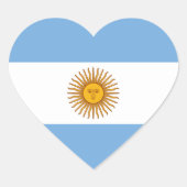 Argentinië/Argentijnse hartvlag Hart Sticker (Voorkant)