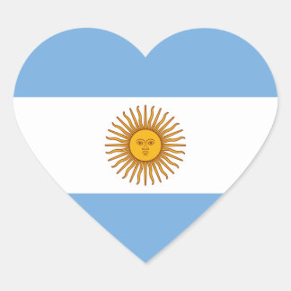 Argentinië/Argentijnse hartvlag Hart Sticker