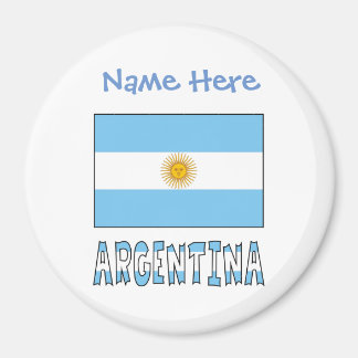 Argentinië Argentijnse Vlag Blauw Personalisatie  Magneet